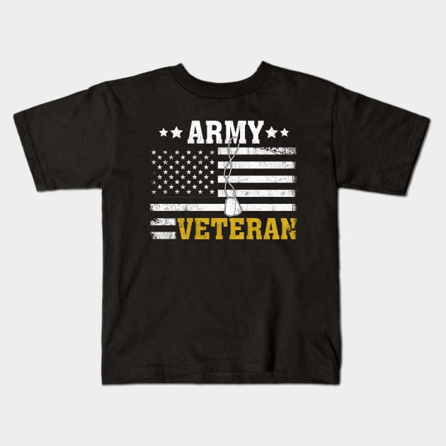 Army Veteran - Veterans Day Gift Kids T-Shirt by Otis Patrick